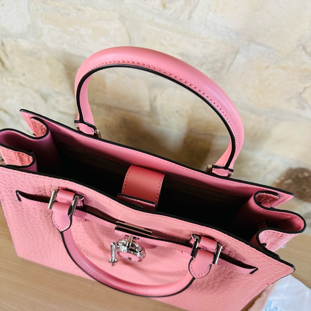 Michael Kors Hamilton Medium Embossed leather satchel crossbody&wallet set NWT - Picture 4 of 15